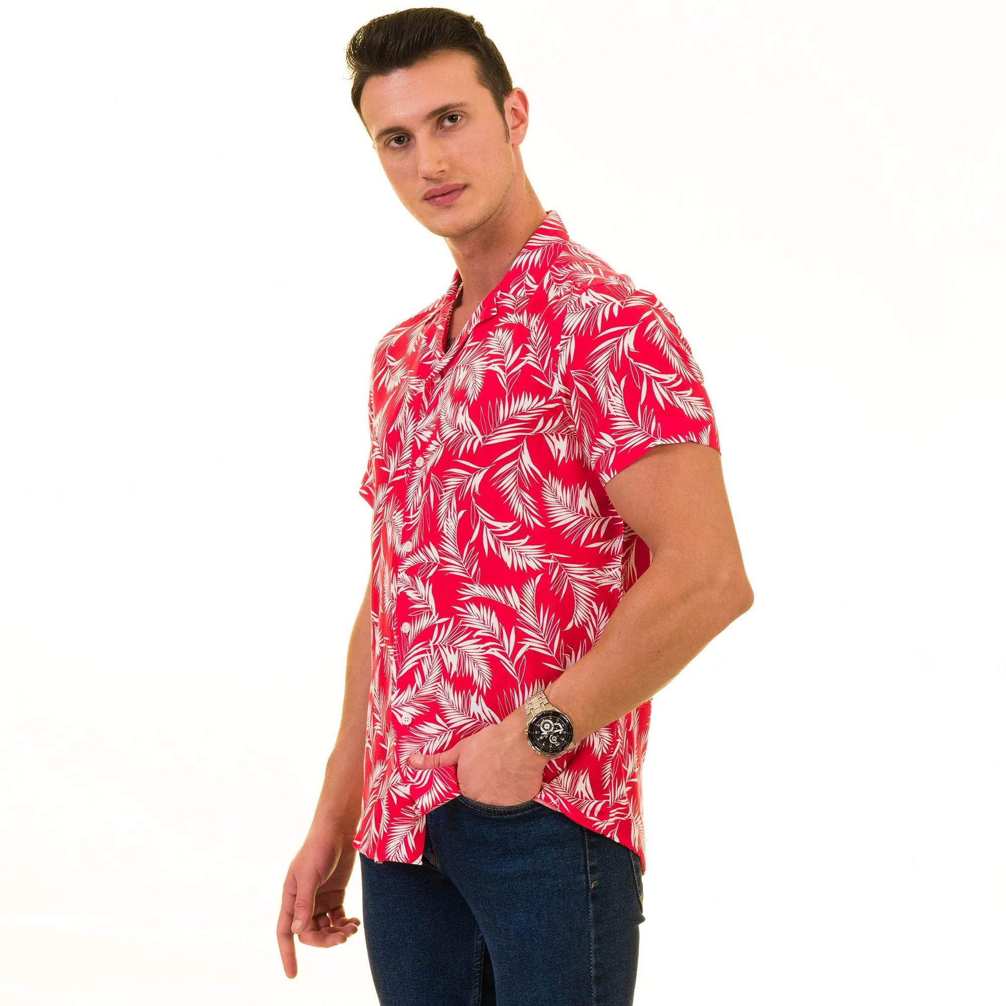 Multi Color European Made & Designed Hawaiian Summer Shirts For Men