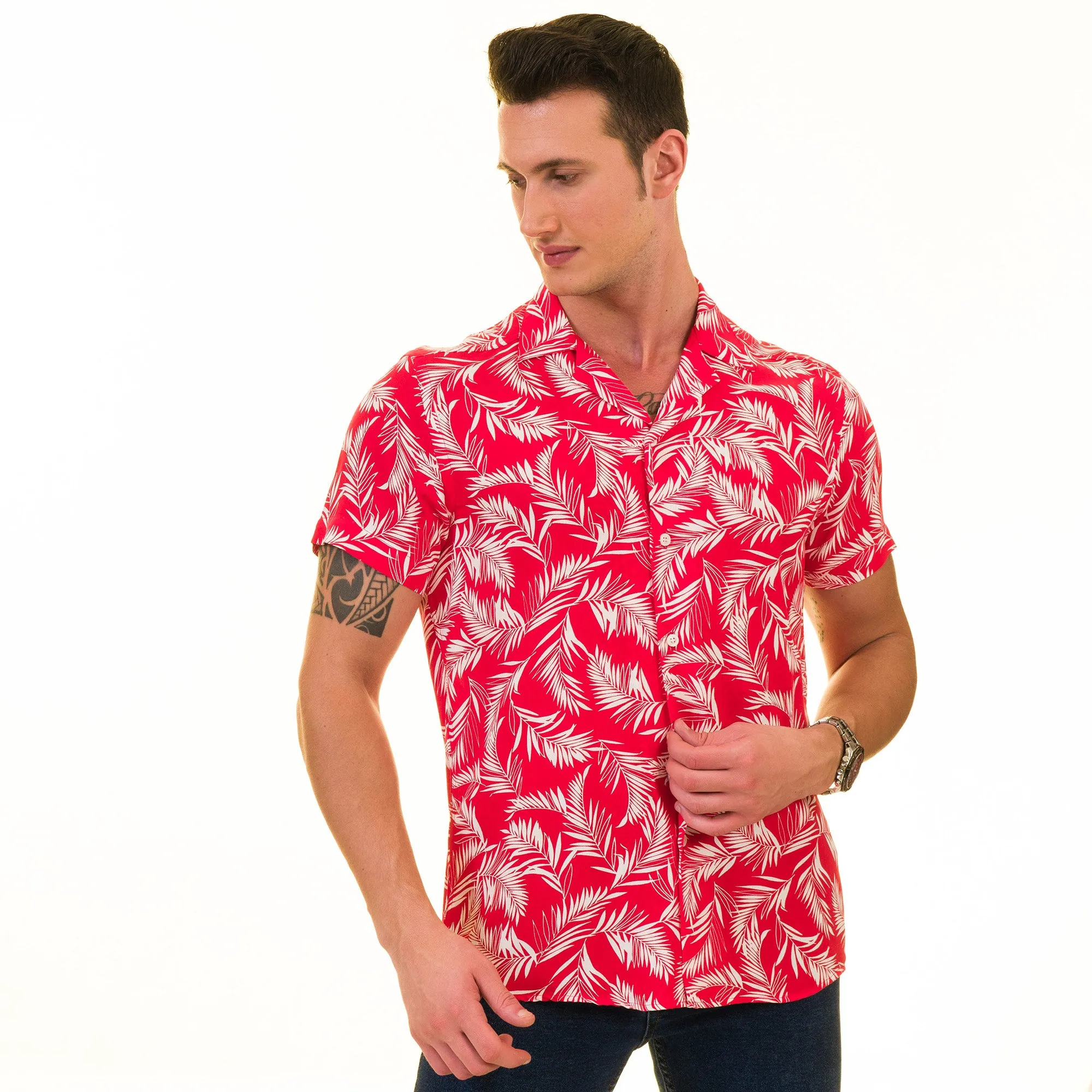 Multi Color European Made & Designed Hawaiian Summer Shirts For Men