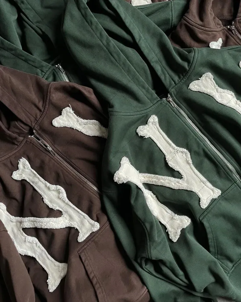 Multi-Colored Big Letter Embroidered Hoodies