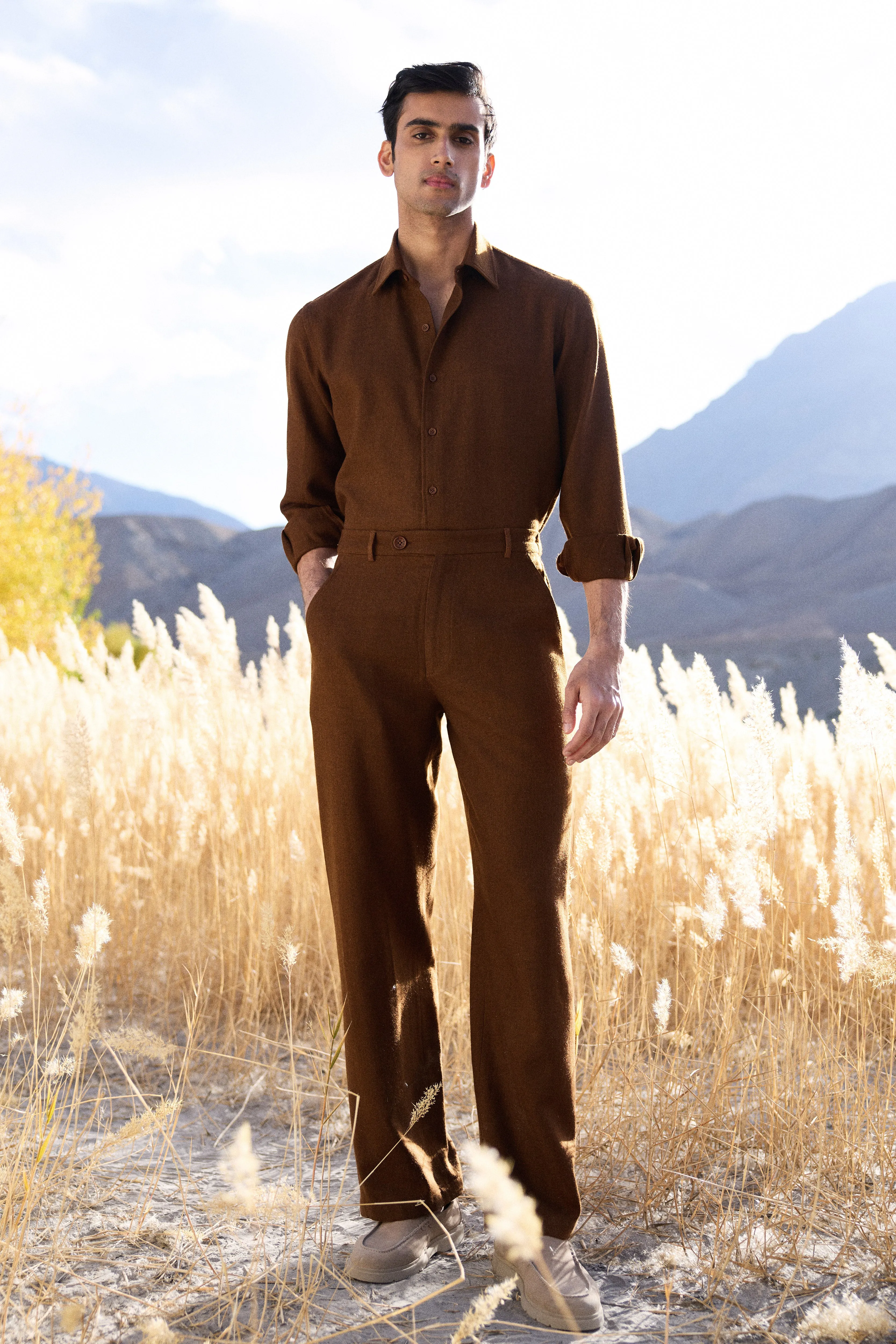 Nyoma Woollen Shirt- MAN (Maple)