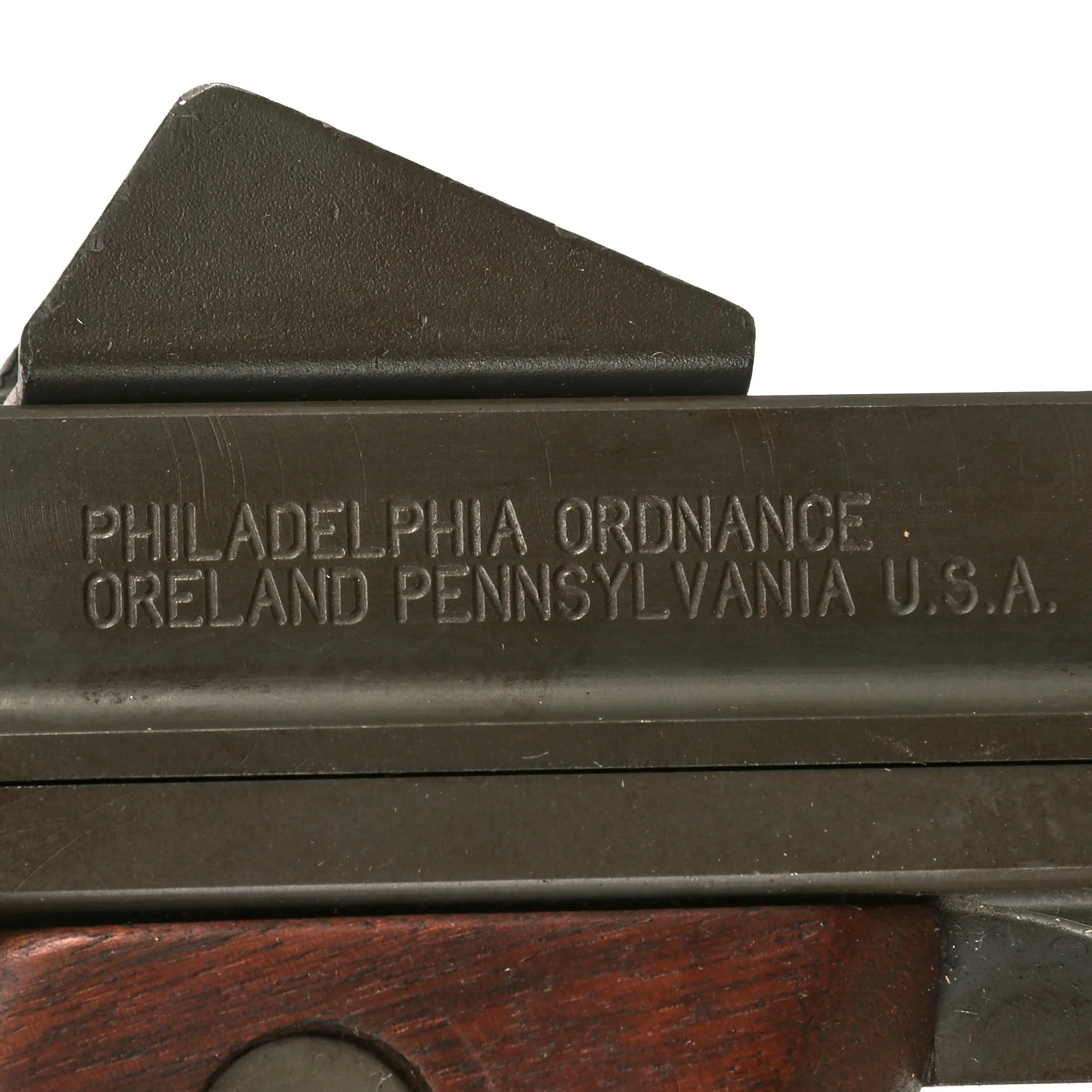 Original U.S. WWII Thompson M1 Display SMG with Philadelphia Ordnance Steel Receiver, Magazine & Replica Sling