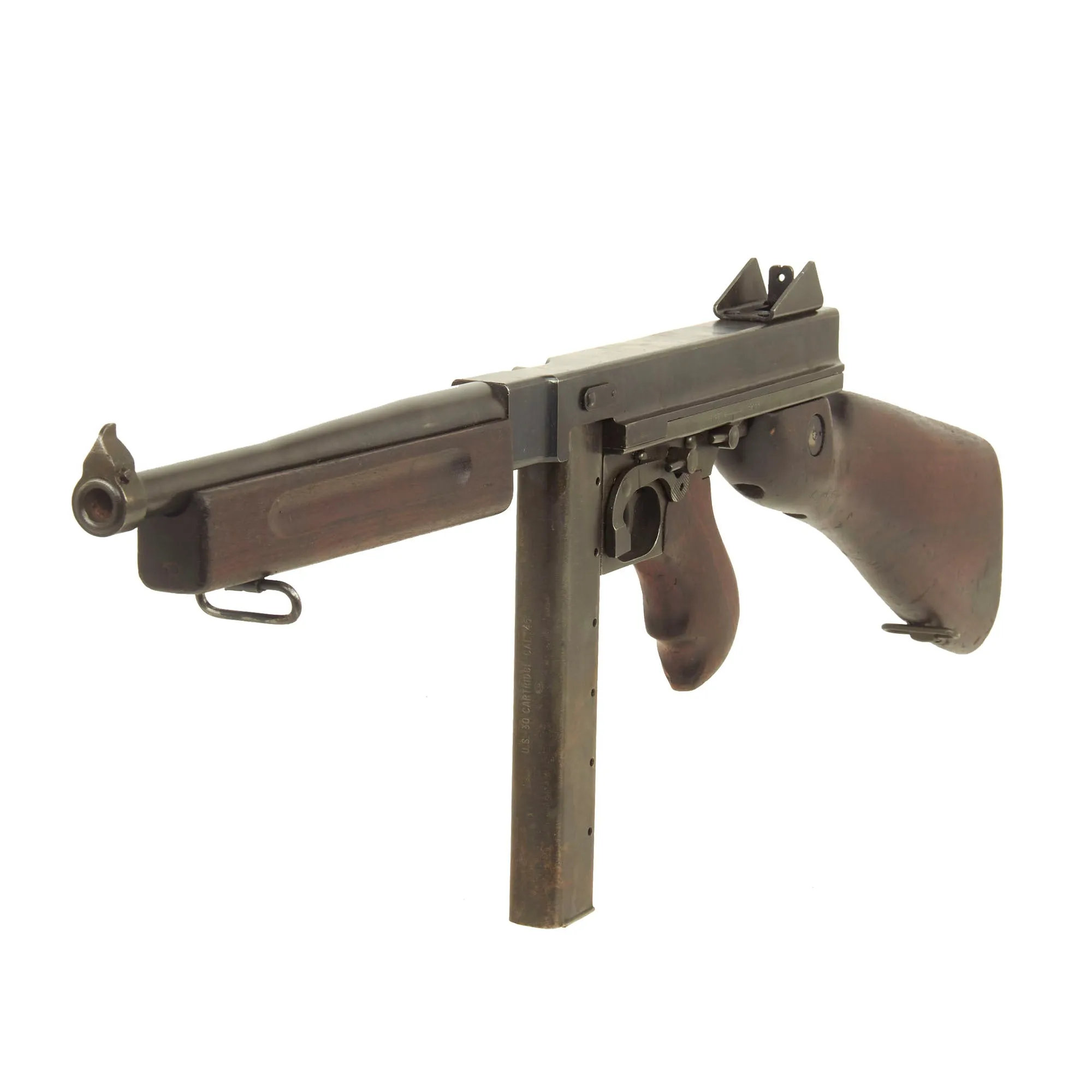 Original U.S. WWII Thompson M1 Display Submachine Gun by Auto Ordnance Serial 136845 - Original WWII Parts