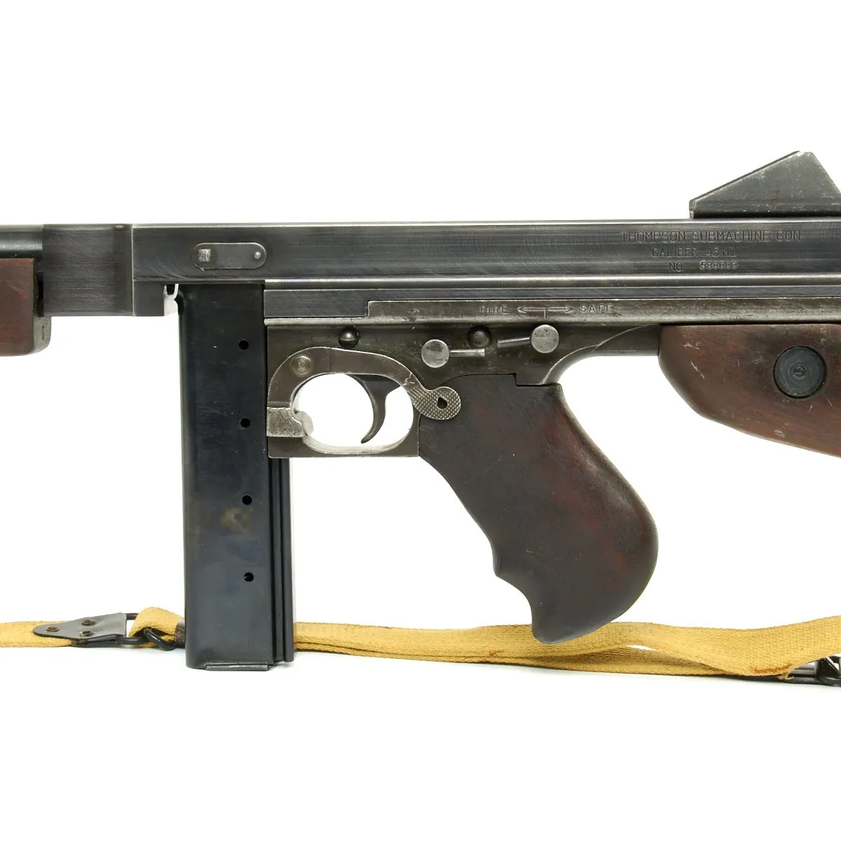 Original U.S. WWII Thompson M1 Display Submachine Gun - Excellent Condition