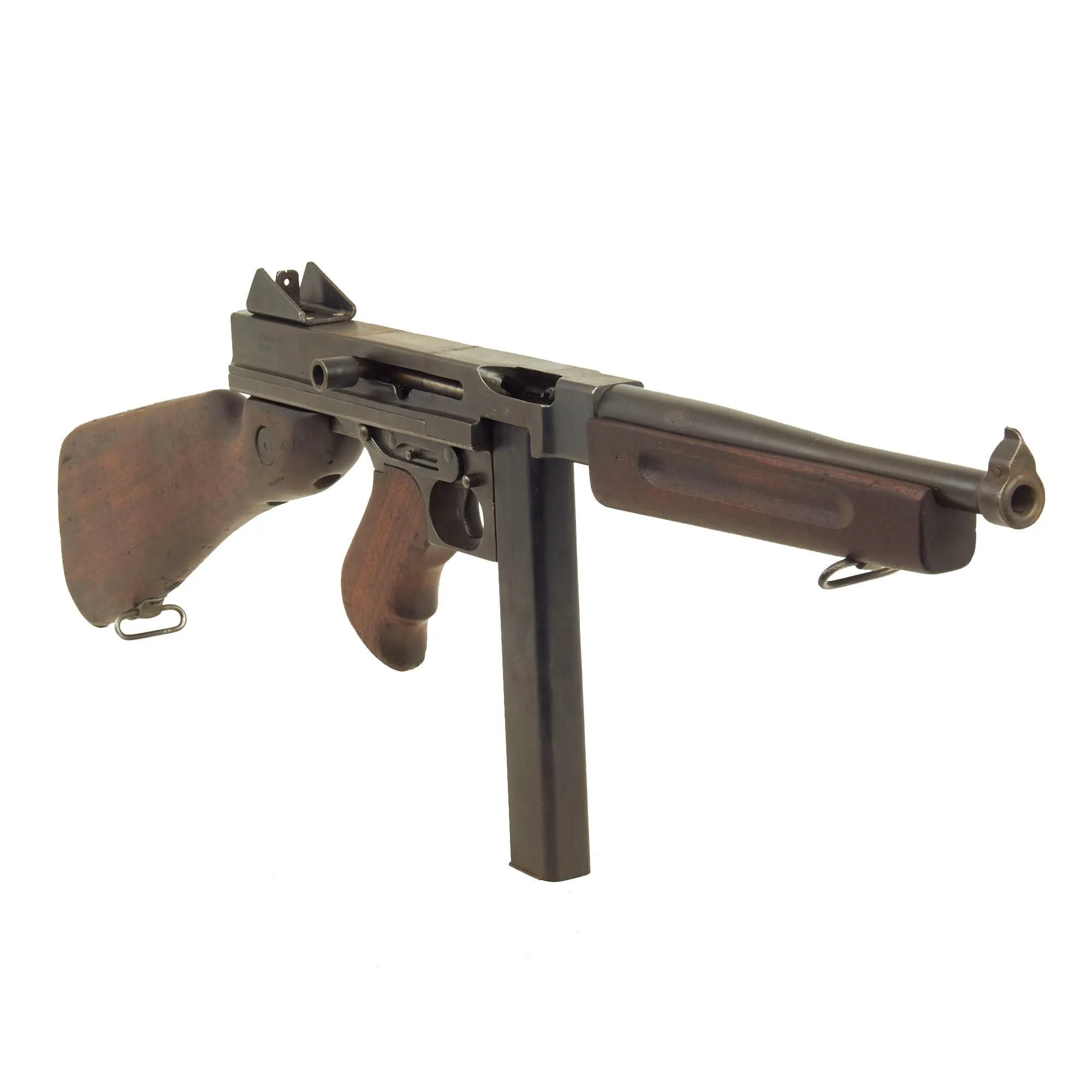 Original U.S. WWII Thompson M1A1 Display Submachine Gun by Auto Ordnance Serial 12097 - Original WWII Parts