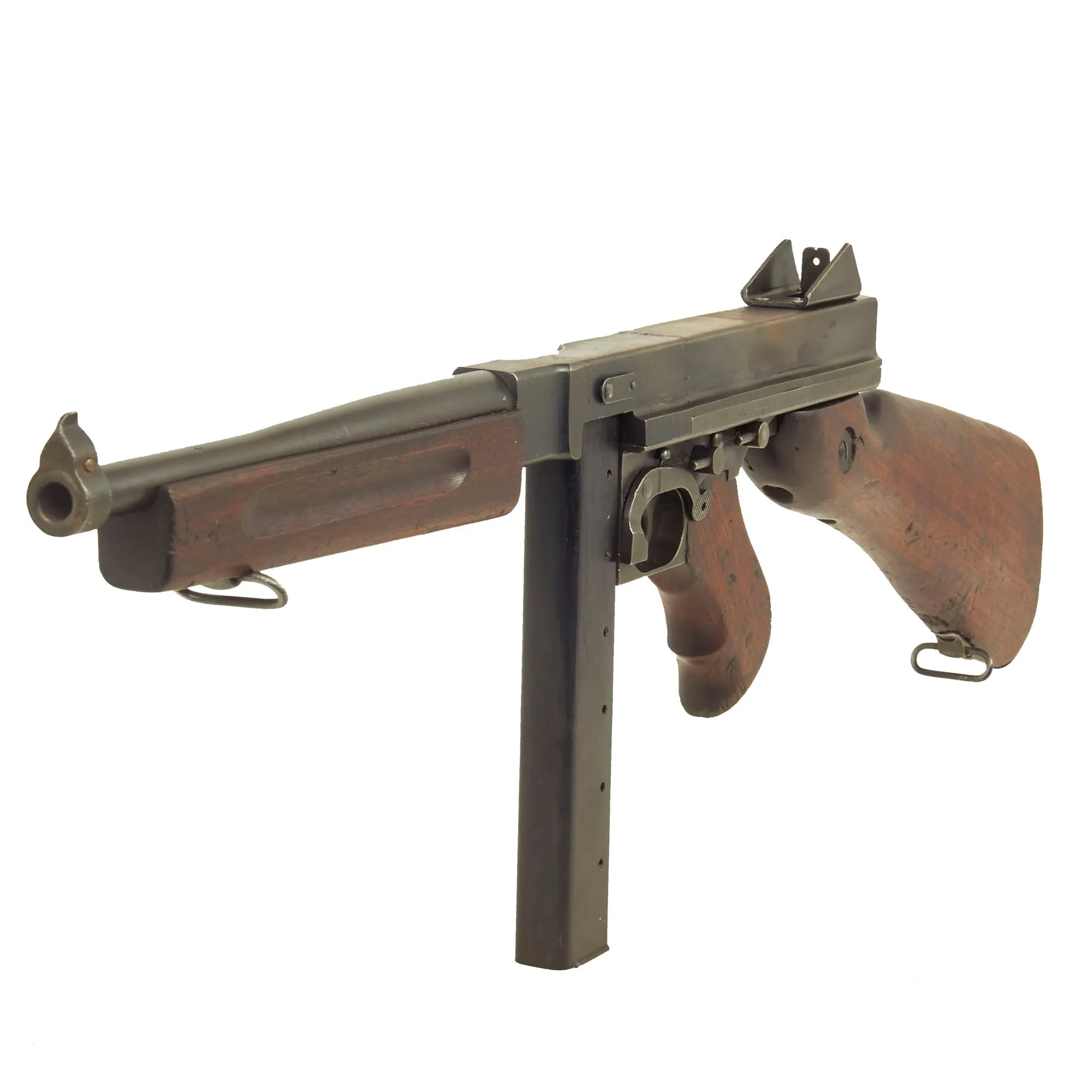 Original U.S. WWII Thompson M1A1 Display Submachine Gun by Auto Ordnance Serial 12097 - Original WWII Parts