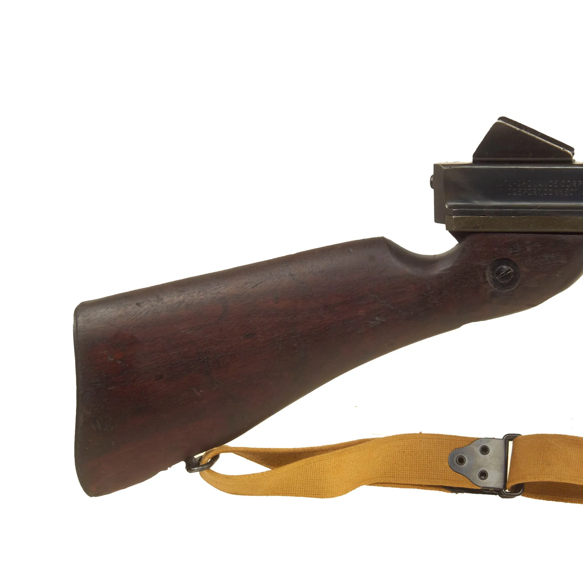 Original U.S. WWII Thompson M1A1 Display Submachine Gun by Auto Ordnance Serial 253744 with Internal Components