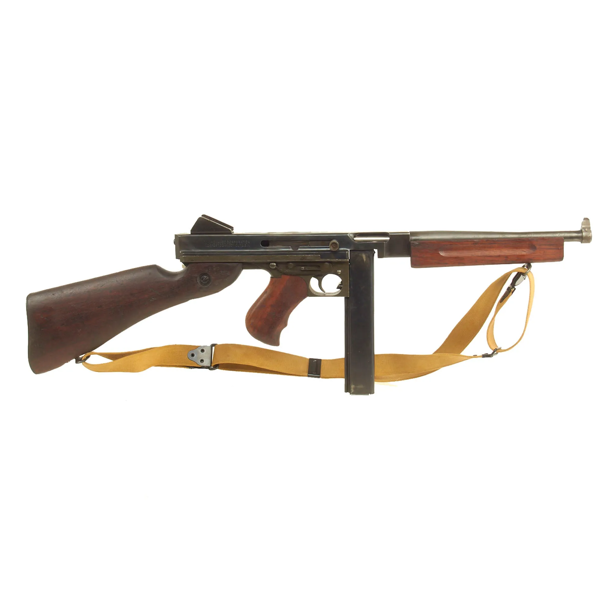 Original U.S. WWII Thompson M1A1 Display Submachine Gun by Auto Ordnance Serial 253744 with Internal Components