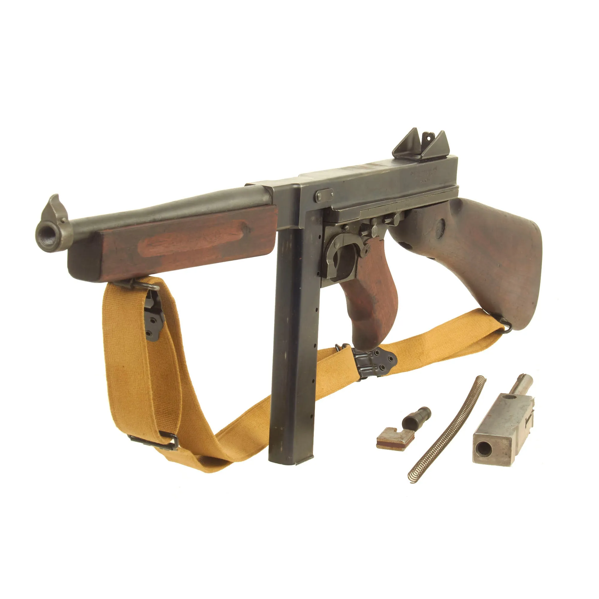 Original U.S. WWII Thompson M1A1 Display Submachine Gun by Auto Ordnance Serial 253744 with Internal Components