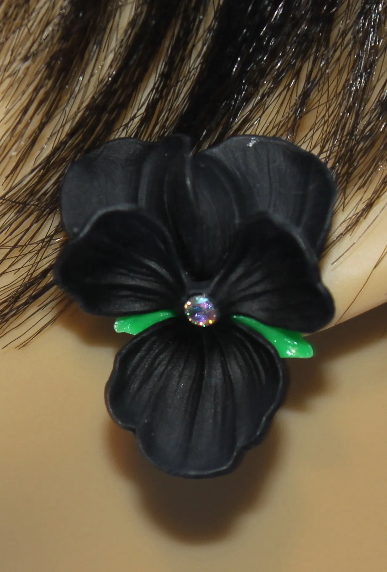 Pansy Flower Earrings