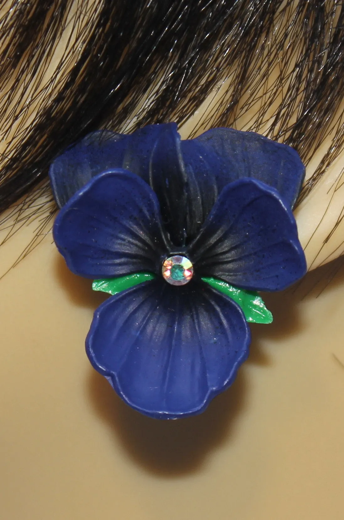 Pansy Flower Earrings
