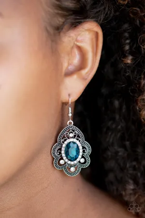 Paparazzi Reign Supreme Earrings Blue