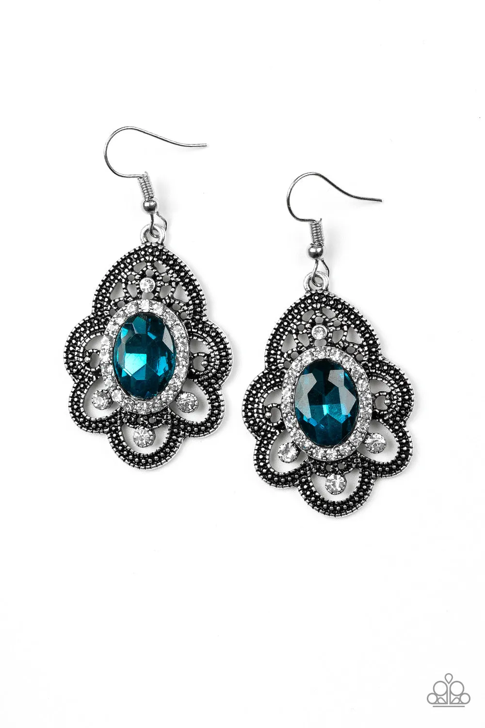 Paparazzi Reign Supreme Earrings Blue