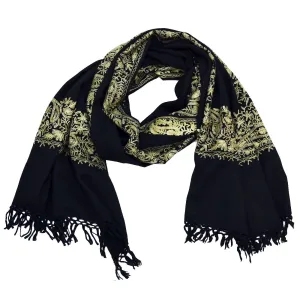 Penny Wool Embroidered Scarf
