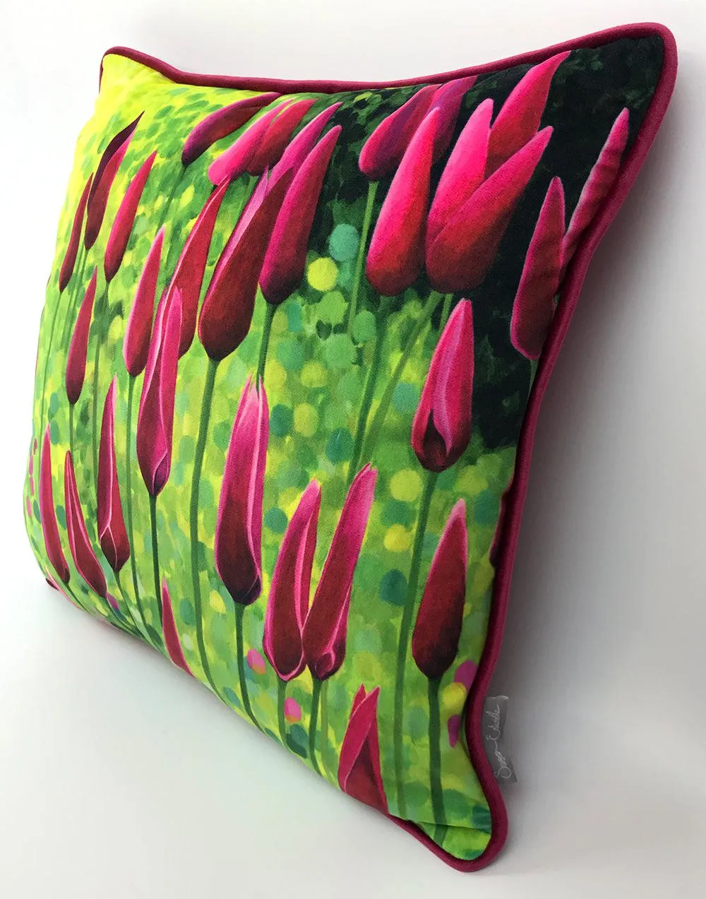 Peppermint Stick Tulips Cushion