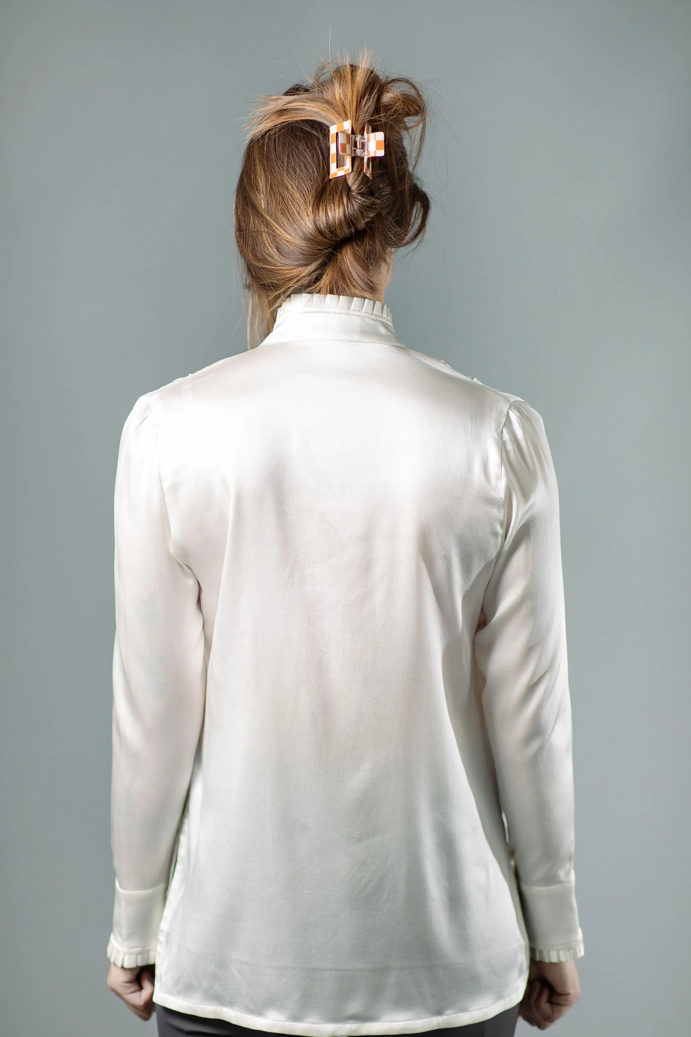 Pleated Tunic - Pearl White
