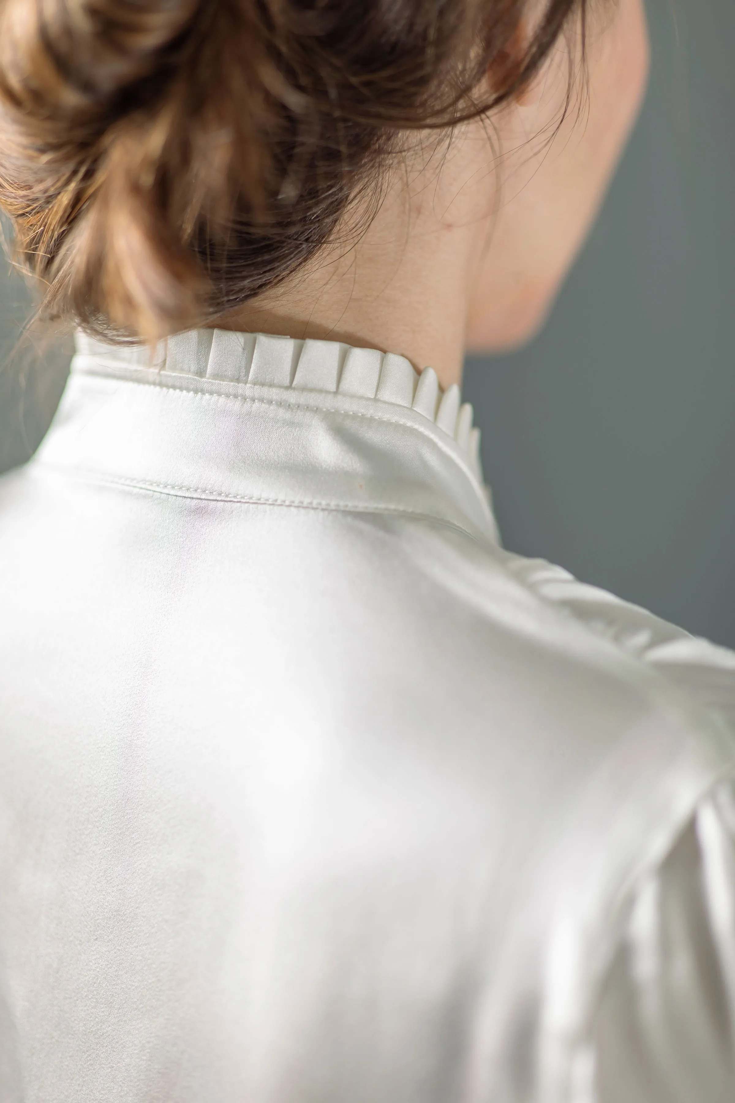 Pleated Tunic - Pearl White