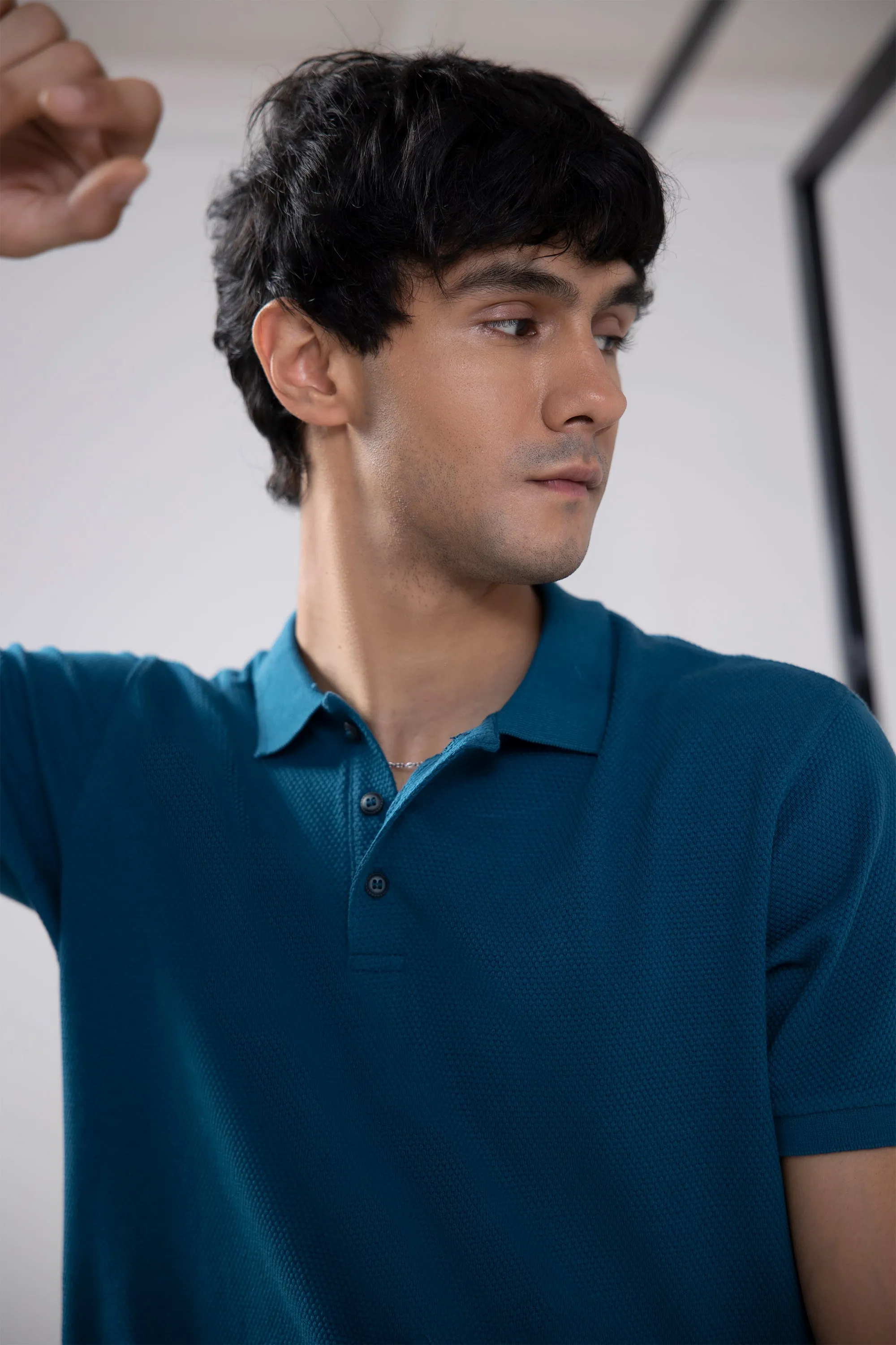 Popcorn Knit Polo