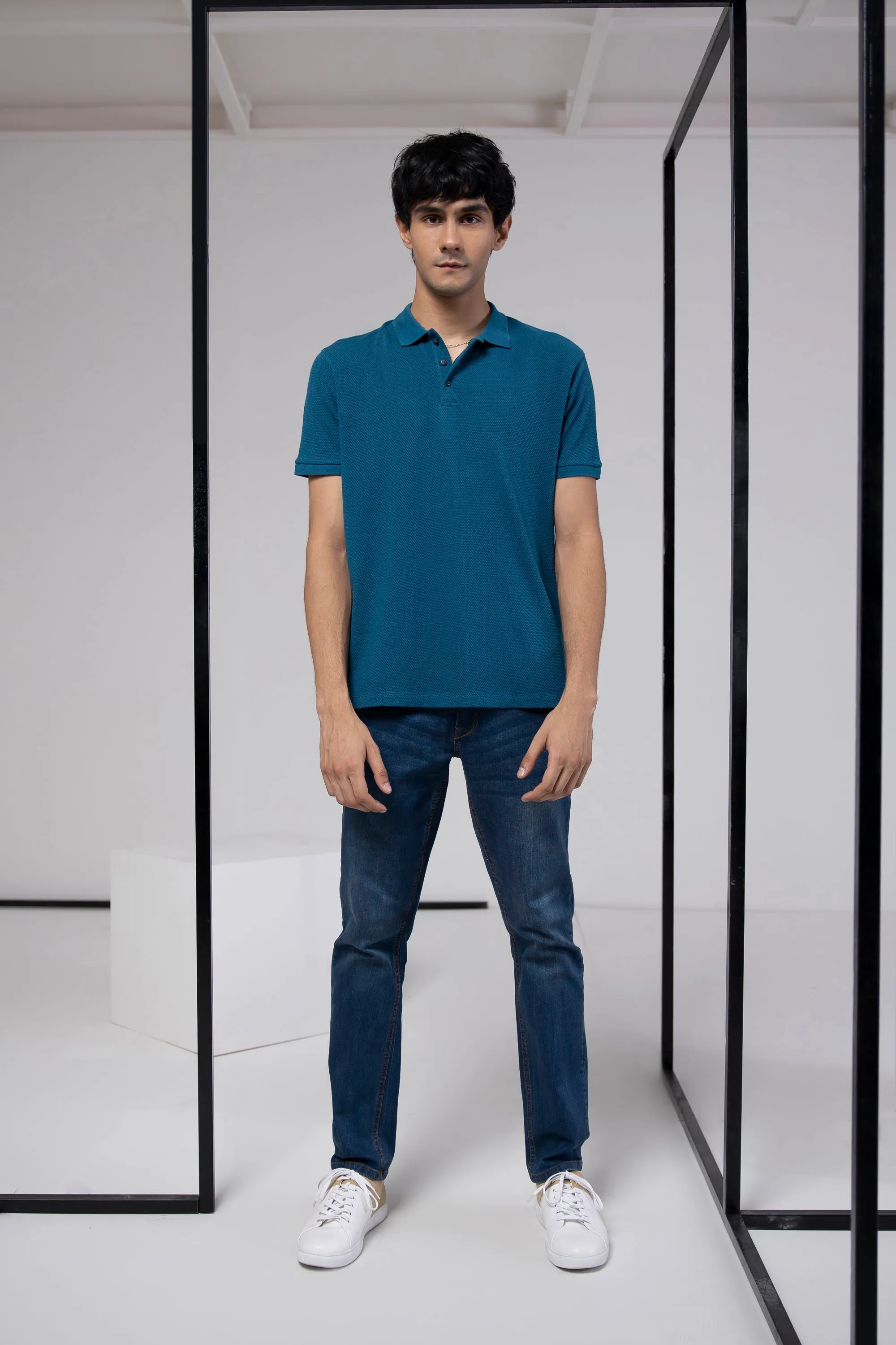 Popcorn Knit Polo