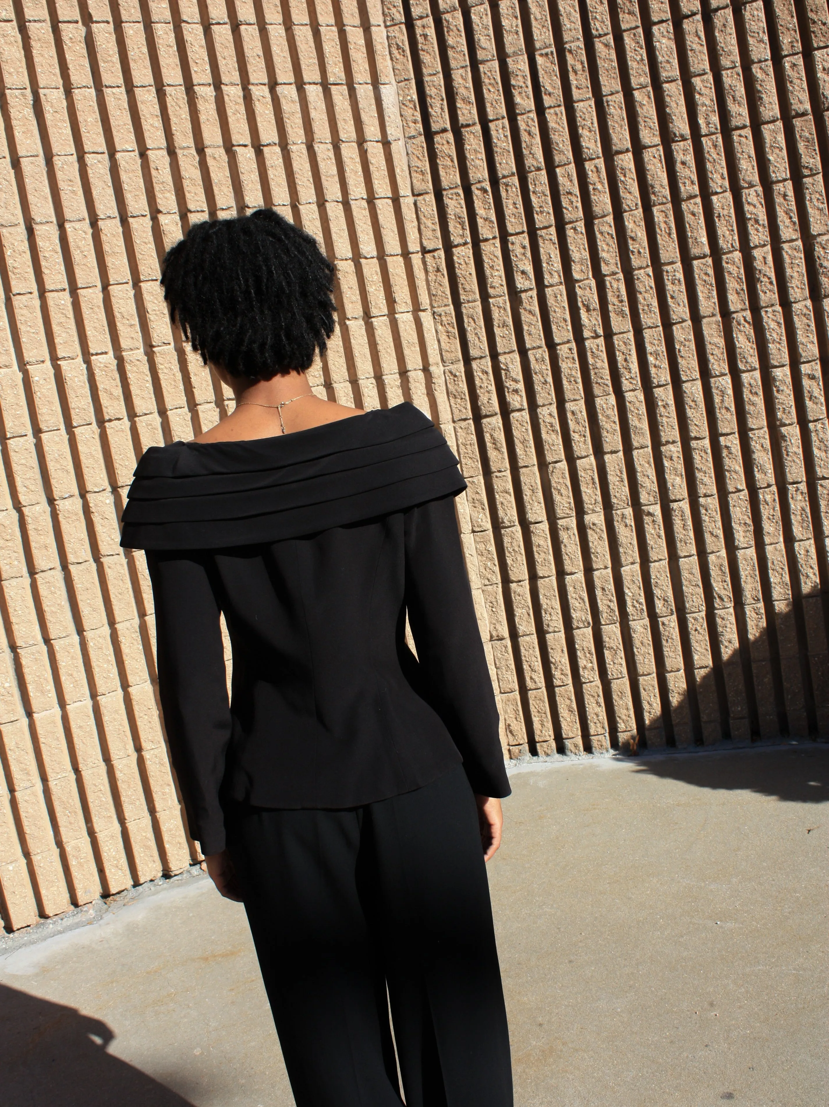 Portrait Neck Armani Silk Jacket