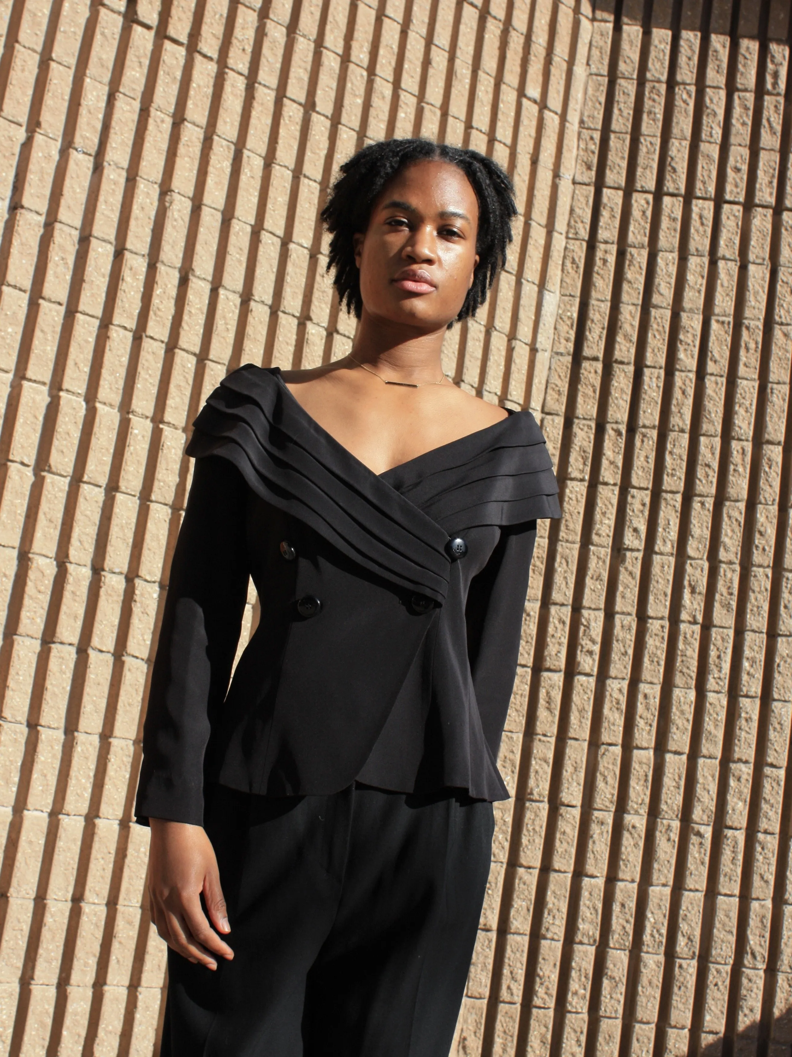 Portrait Neck Armani Silk Jacket