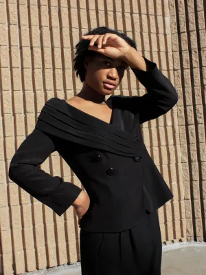 Portrait Neck Armani Silk Jacket