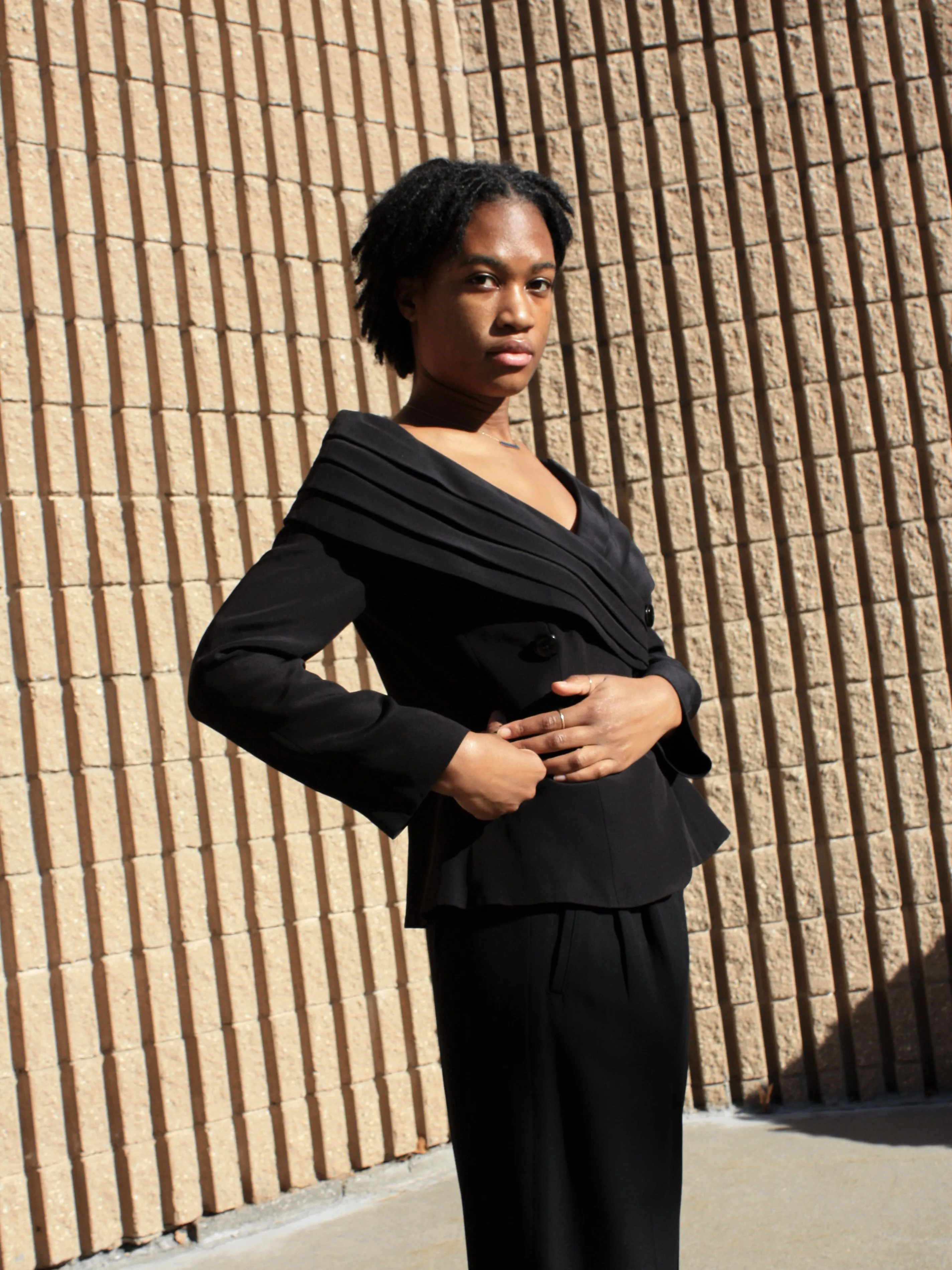 Portrait Neck Armani Silk Jacket