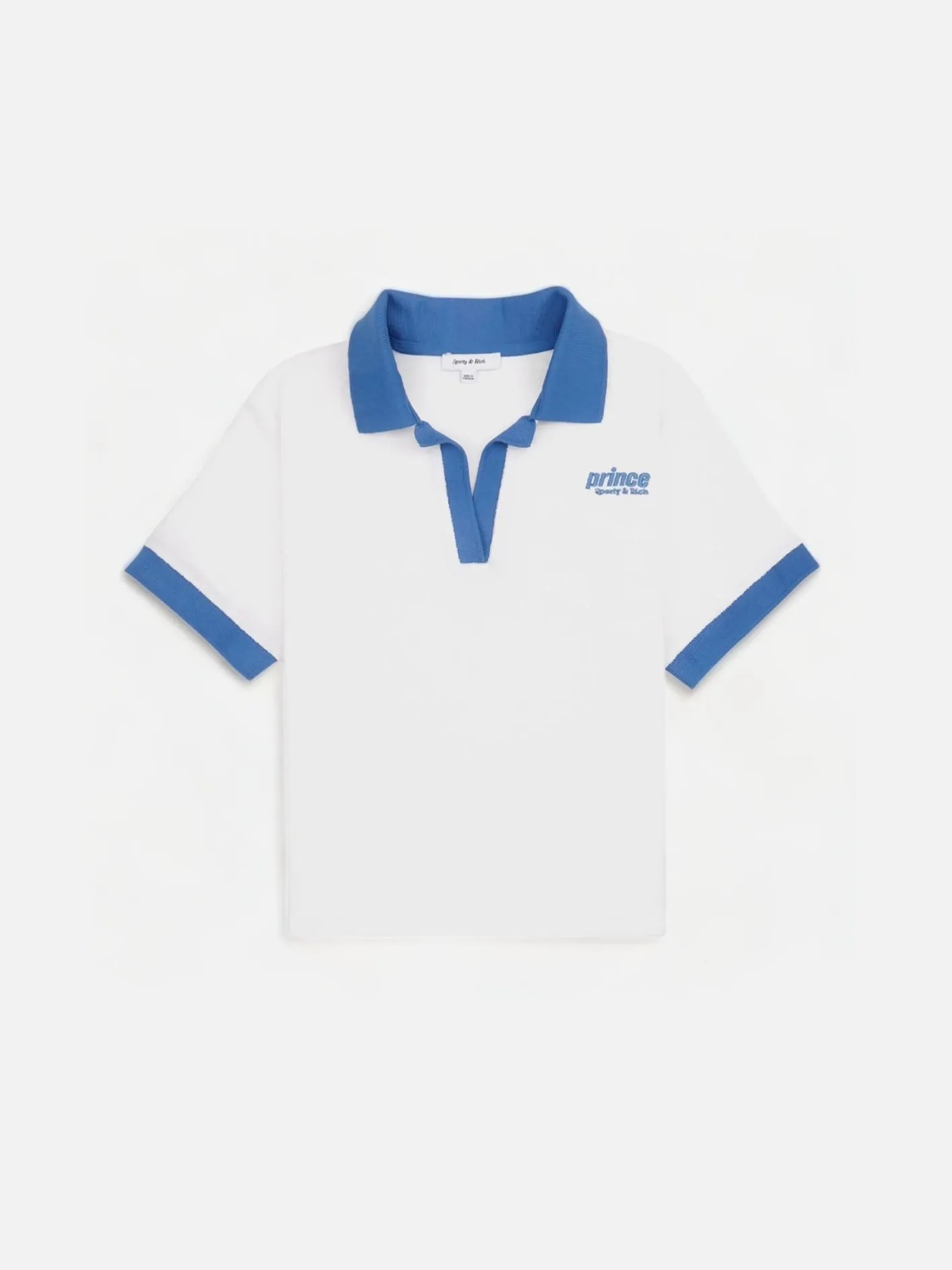 Prince Sporty Terry Polo - White/Lapis