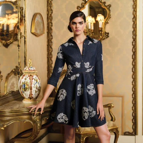 PROTEA Denim Embellished Dress