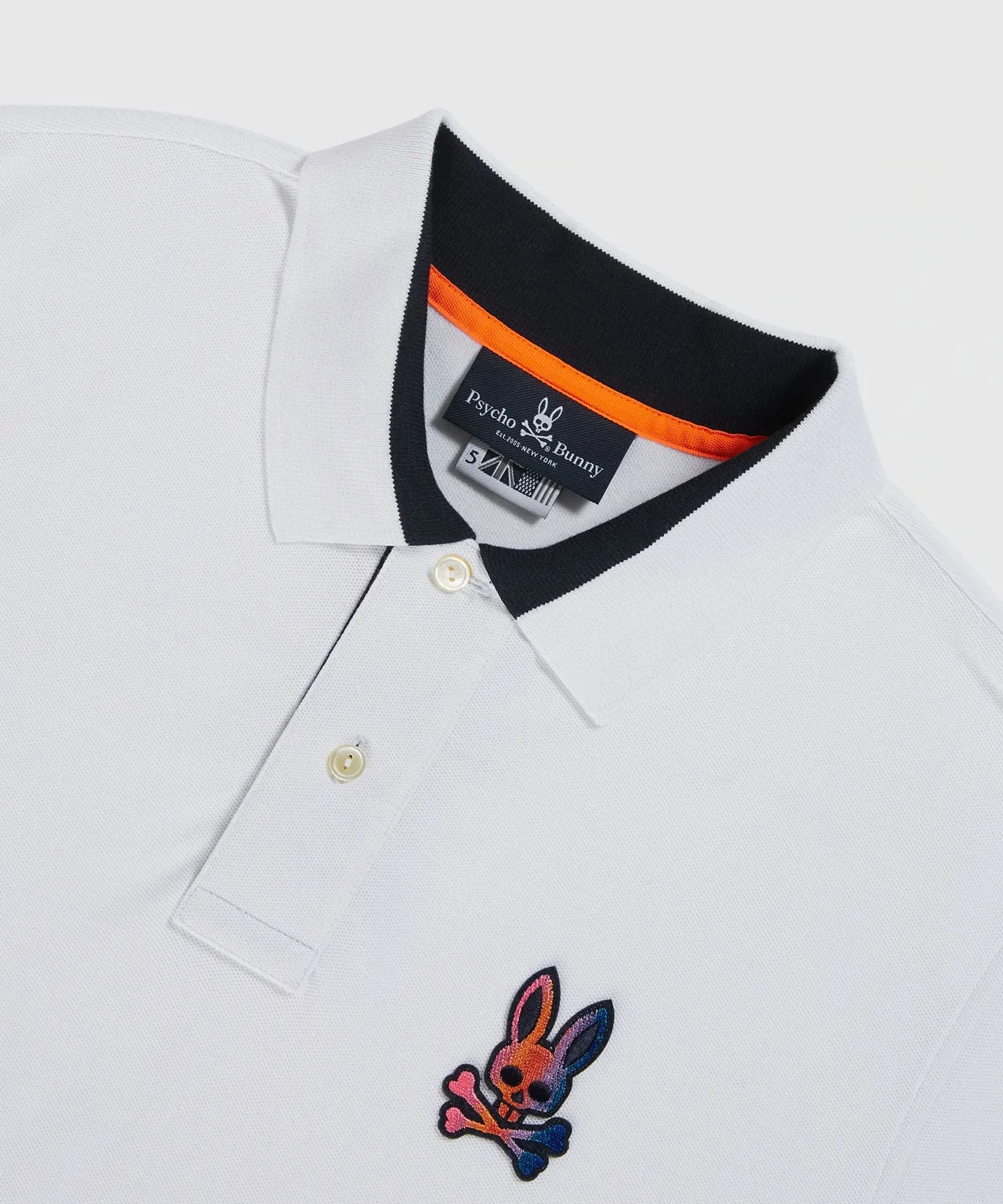 Psycho Bunny Dylan Gradient Polo - White