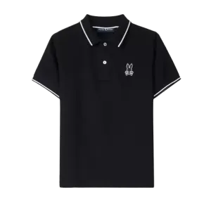 Psycho Bunny Lenox Pique Polo Black B6K138B200-001