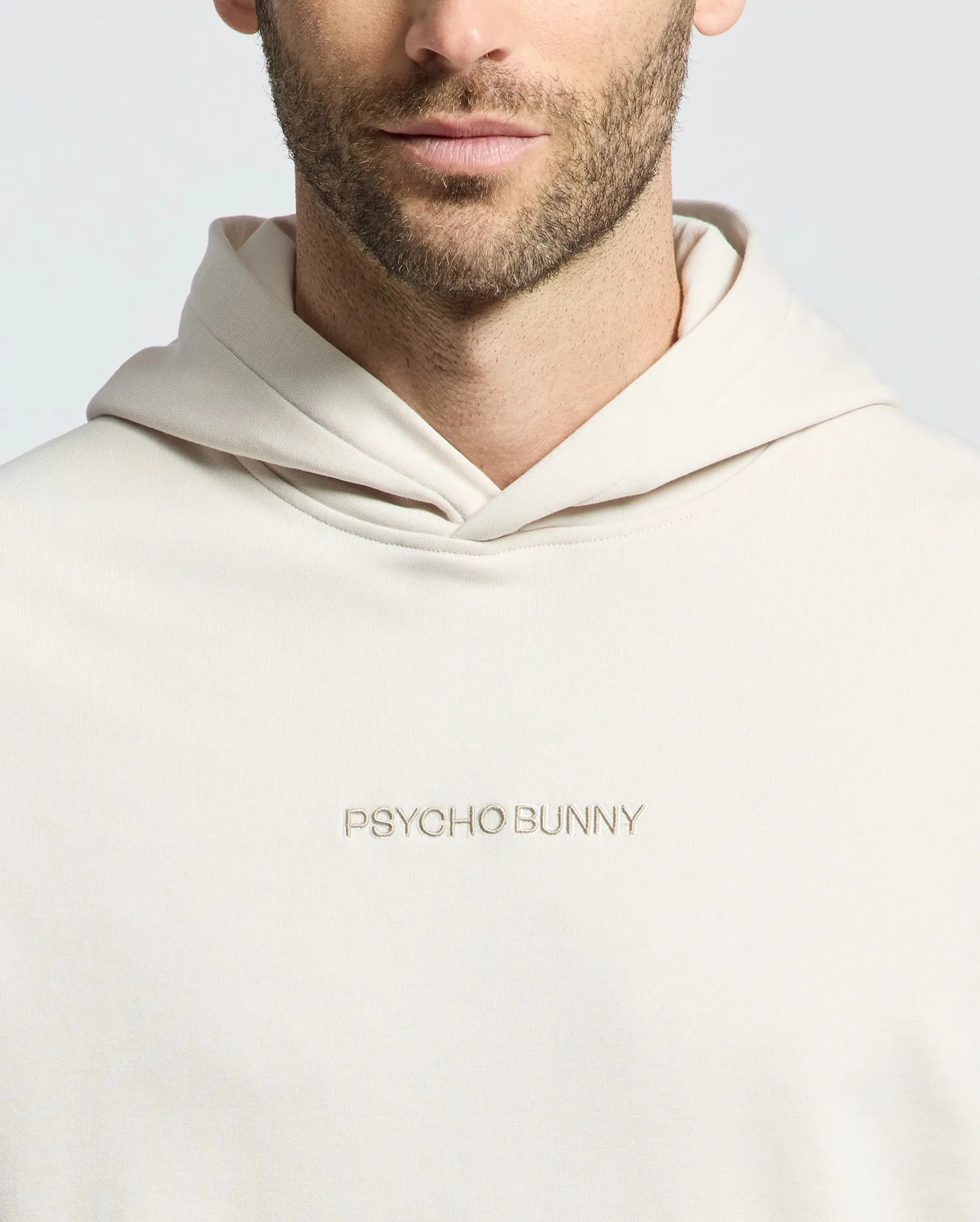 Psycho Bunny Nora Classic French Terry Wordmark Hoodie - Natural Linen