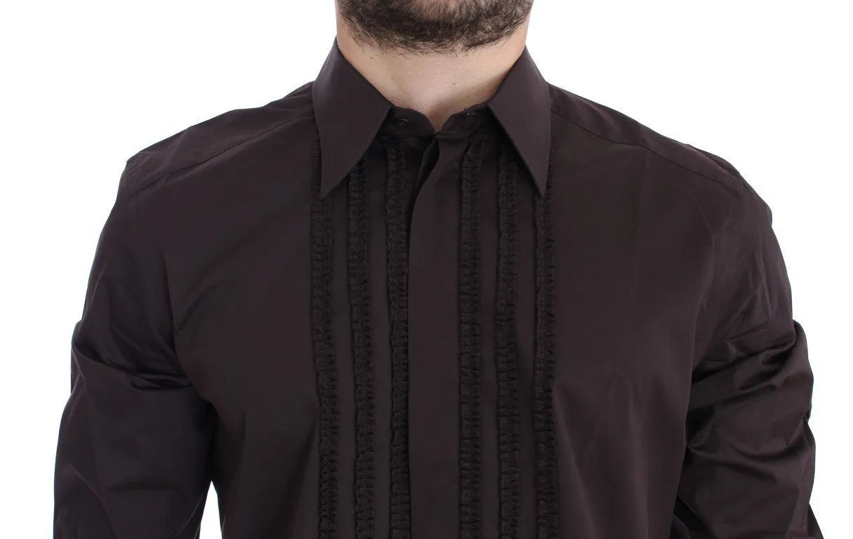 Purple Cotton Silk GOLD Dress Shirt
