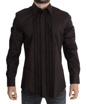 Purple Cotton Silk GOLD Dress Shirt