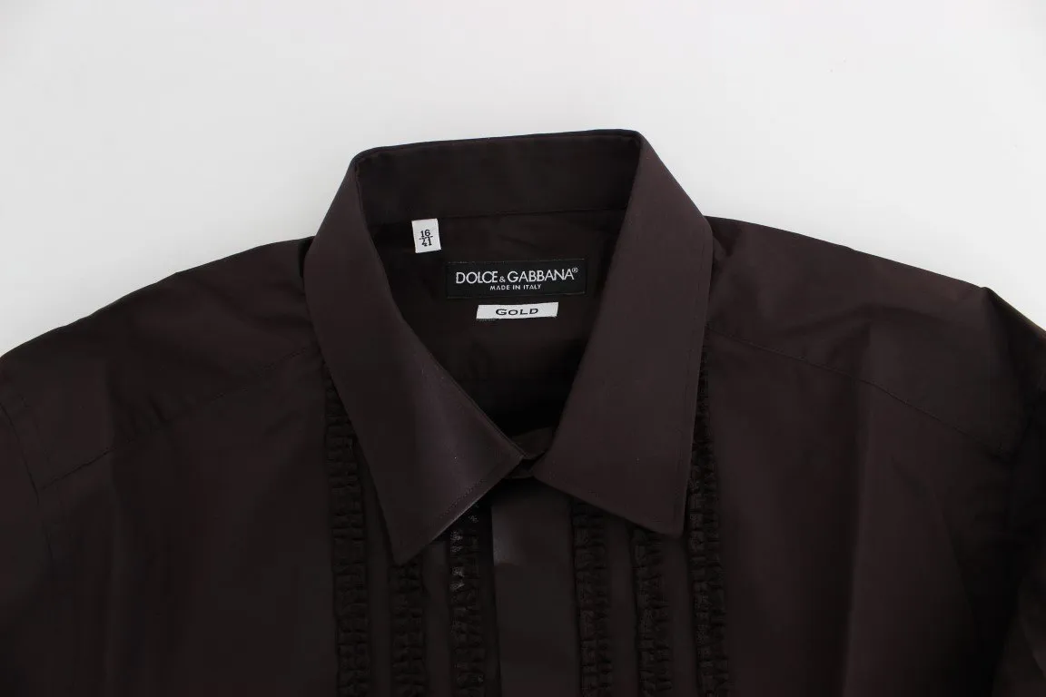 Purple Cotton Silk GOLD Dress Shirt