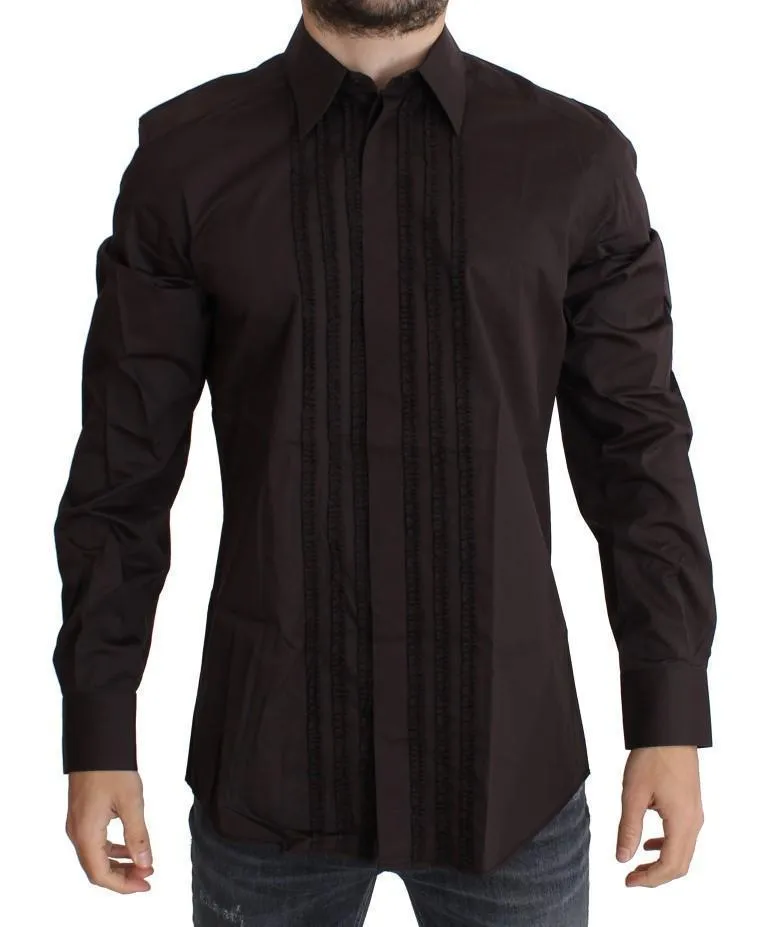 Purple Cotton Silk GOLD Dress Shirt