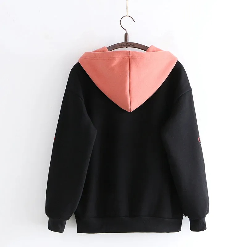 "FOX EMBROIDERED" HOODIE N102209