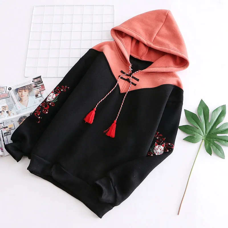 "FOX EMBROIDERED" HOODIE N102209