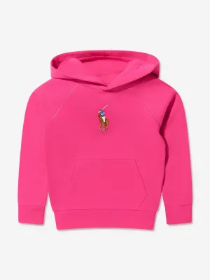 Ralph Lauren Girls Logo Hoodie in Pink