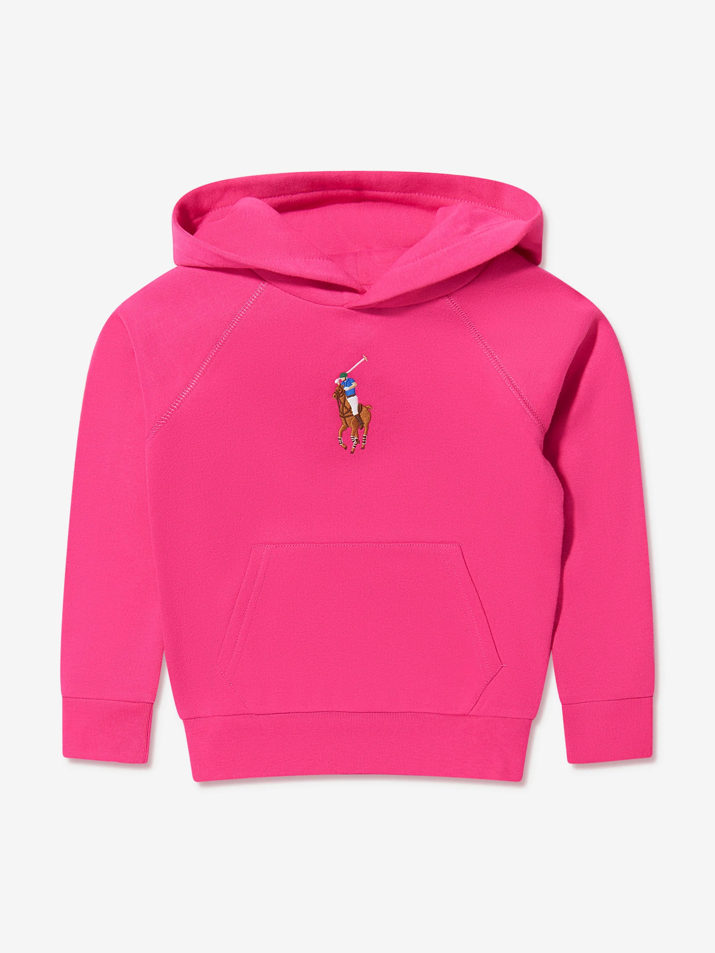 Ralph Lauren Girls Logo Hoodie in Pink
