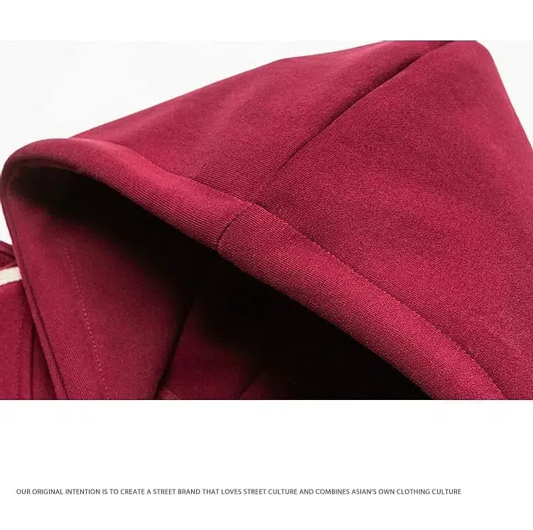 Retro Embroidered Hooded Sweatshirt