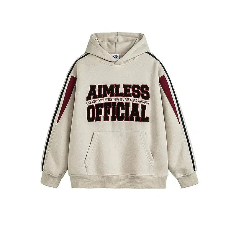 Retro Embroidered Hooded Sweatshirt