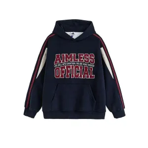 Retro Embroidered Hooded Sweatshirt