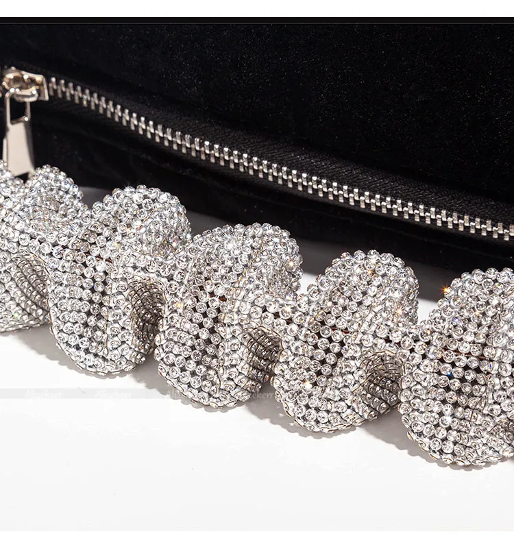 Rhinestone & Velvet Clutch