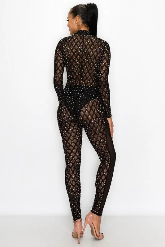 RHINESTONE JUMPSUIT