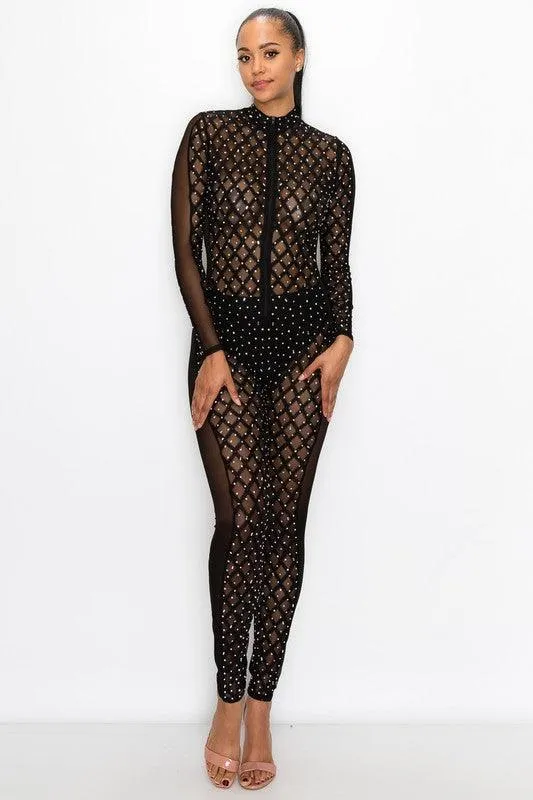 RHINESTONE JUMPSUIT