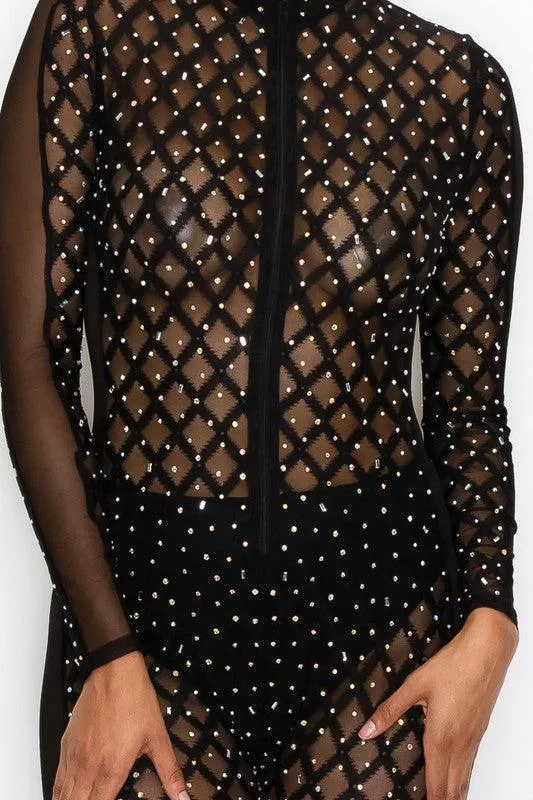 RHINESTONE JUMPSUIT
