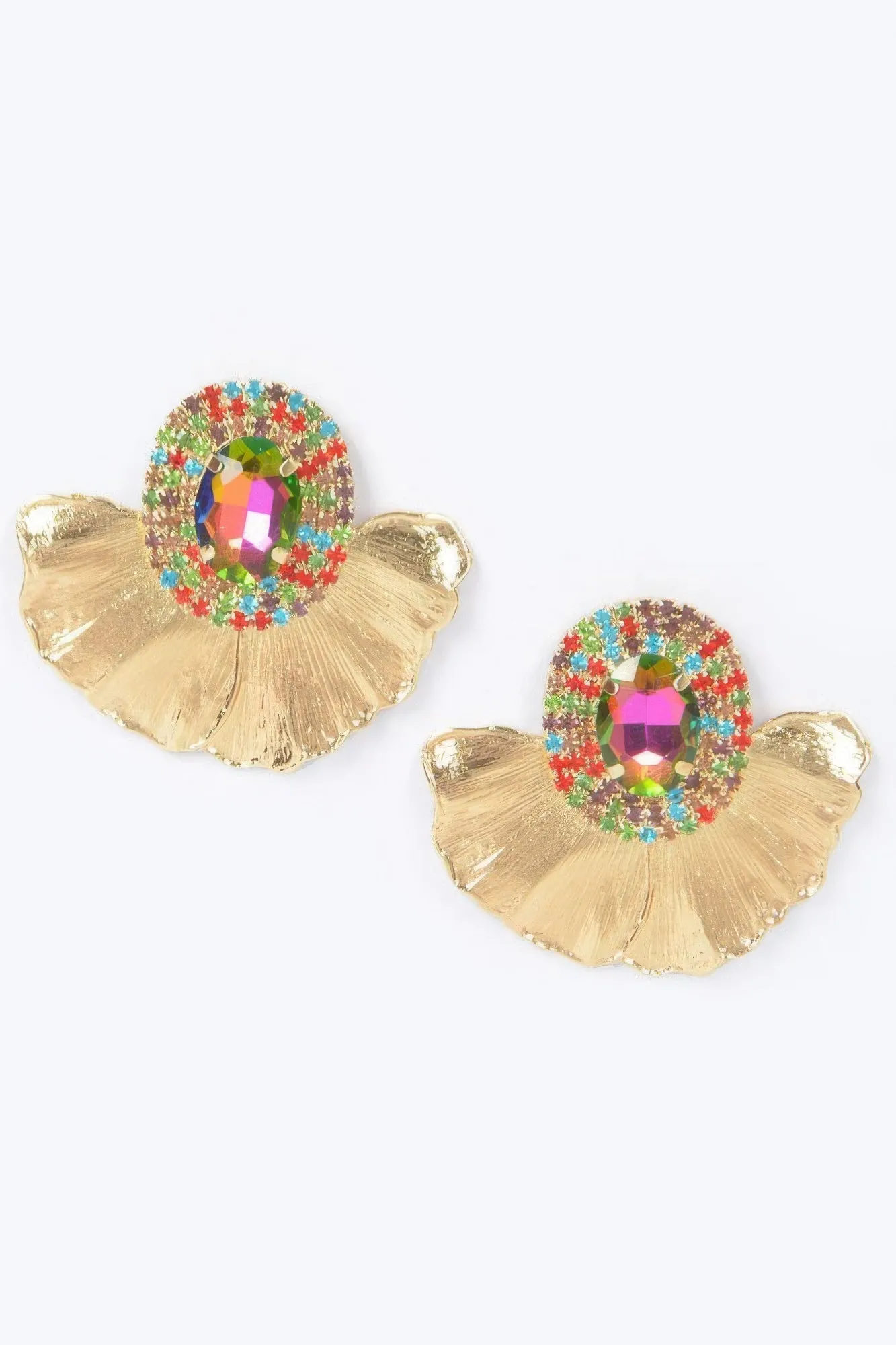 Rhinestone Metal Earrings