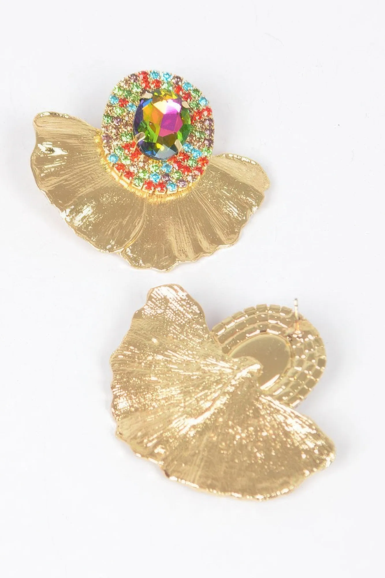 Rhinestone Metal Earrings
