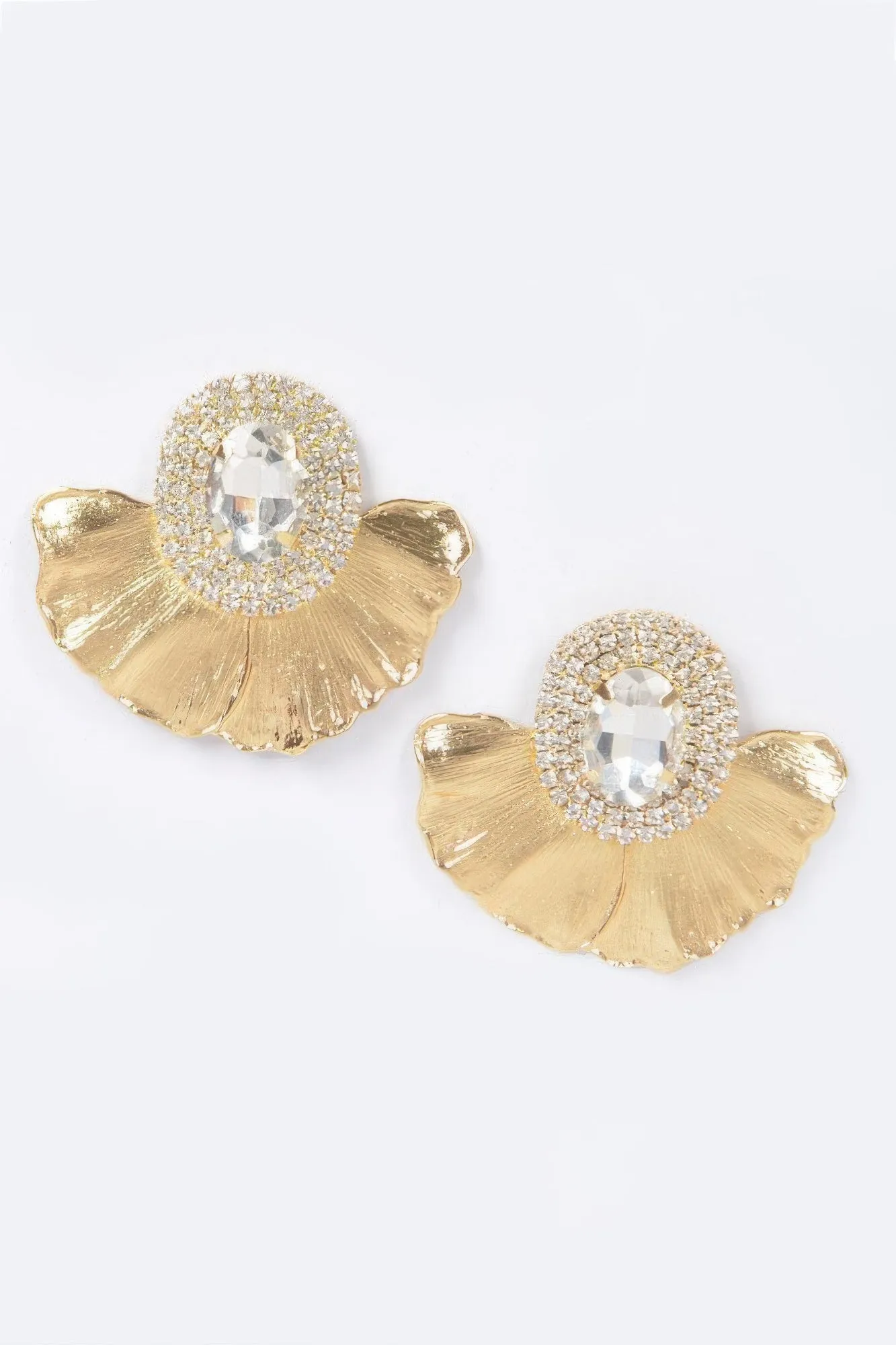 Rhinestone Metal Earrings