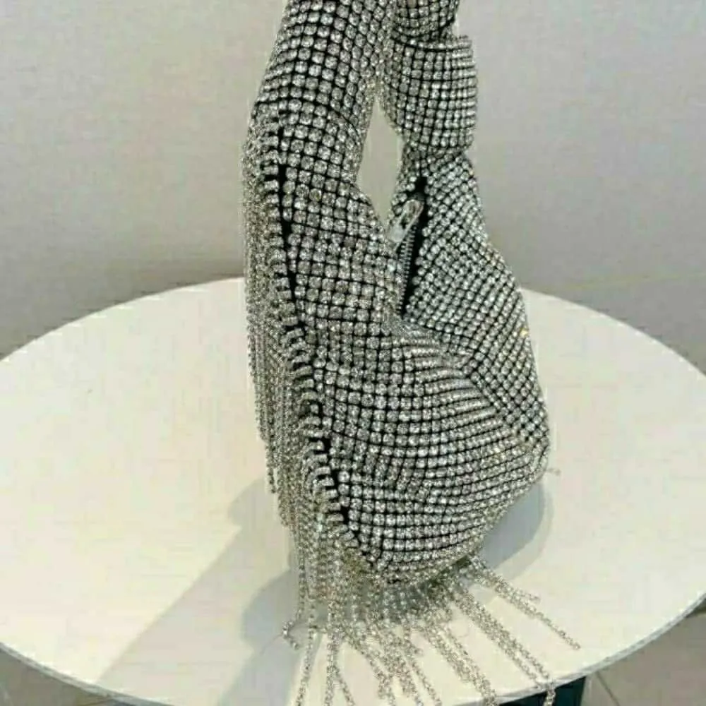 Rhinestone Tassel Handbag